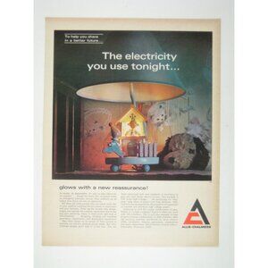 Electricity You Use Tonight Glows Reassurance Vintage 1960s Advert Child Light